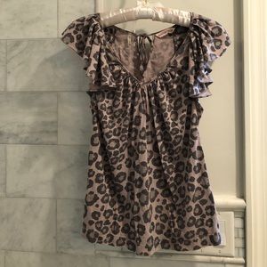 Cheetah print cotton top